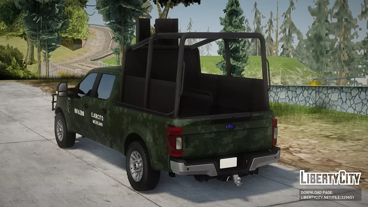 Ford F-250 Armée Mexicaine Pixel Forêt Sedena / GTA San Andreas