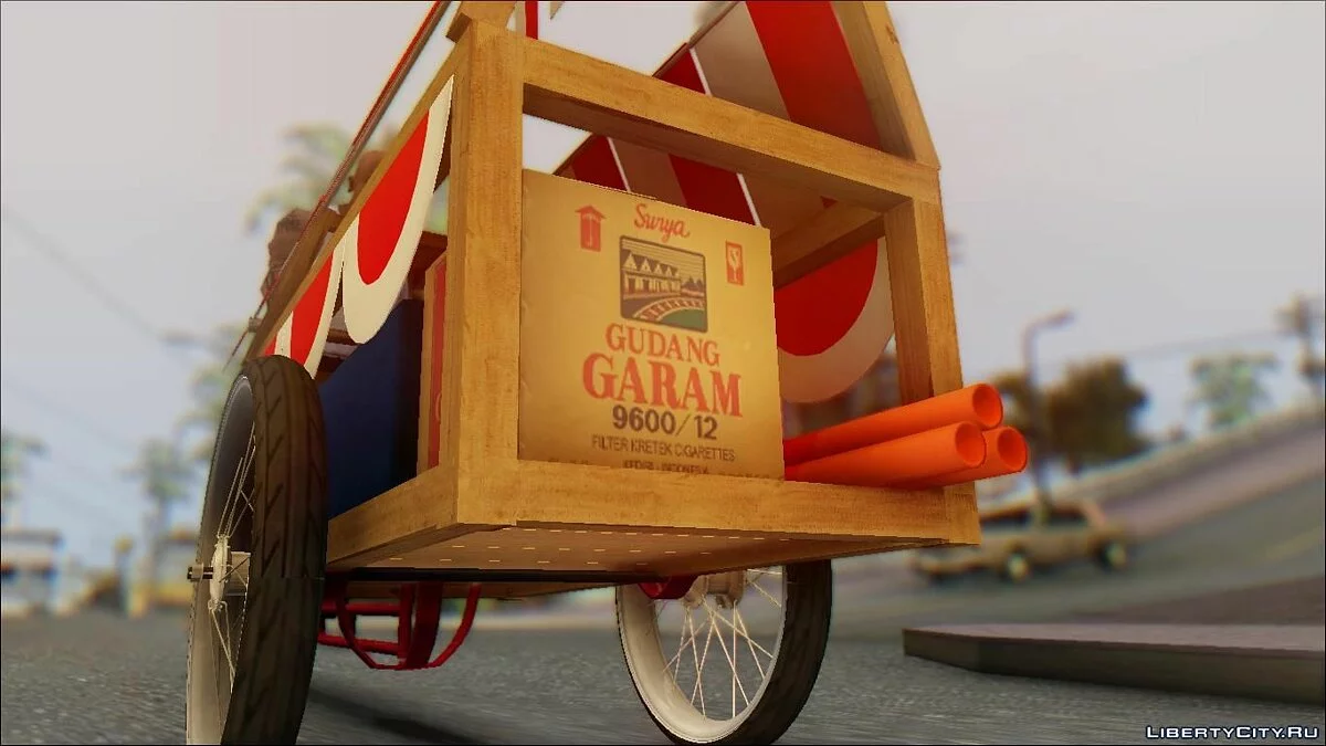 Carrinho de Vendas da Bandeira da Indonésia / GTA San Andreas