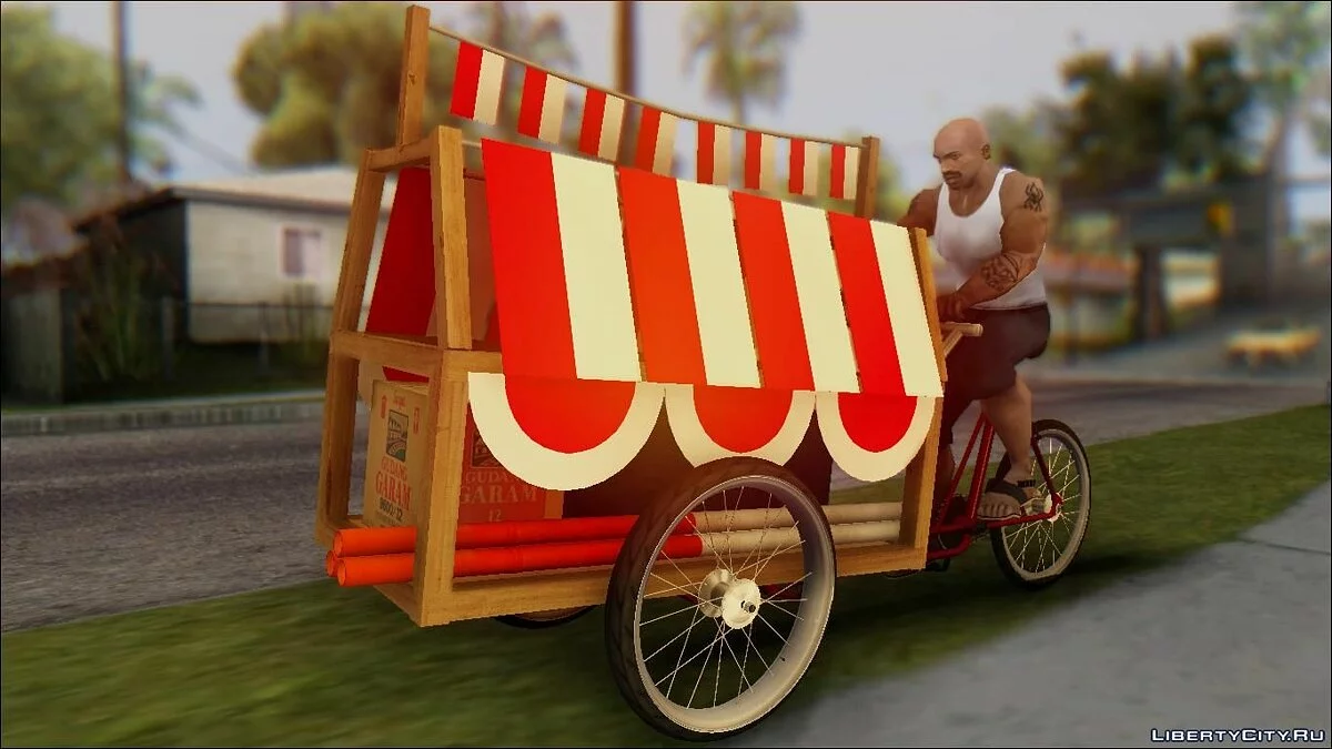 Carrinho de Vendas da Bandeira da Indonésia / GTA San Andreas