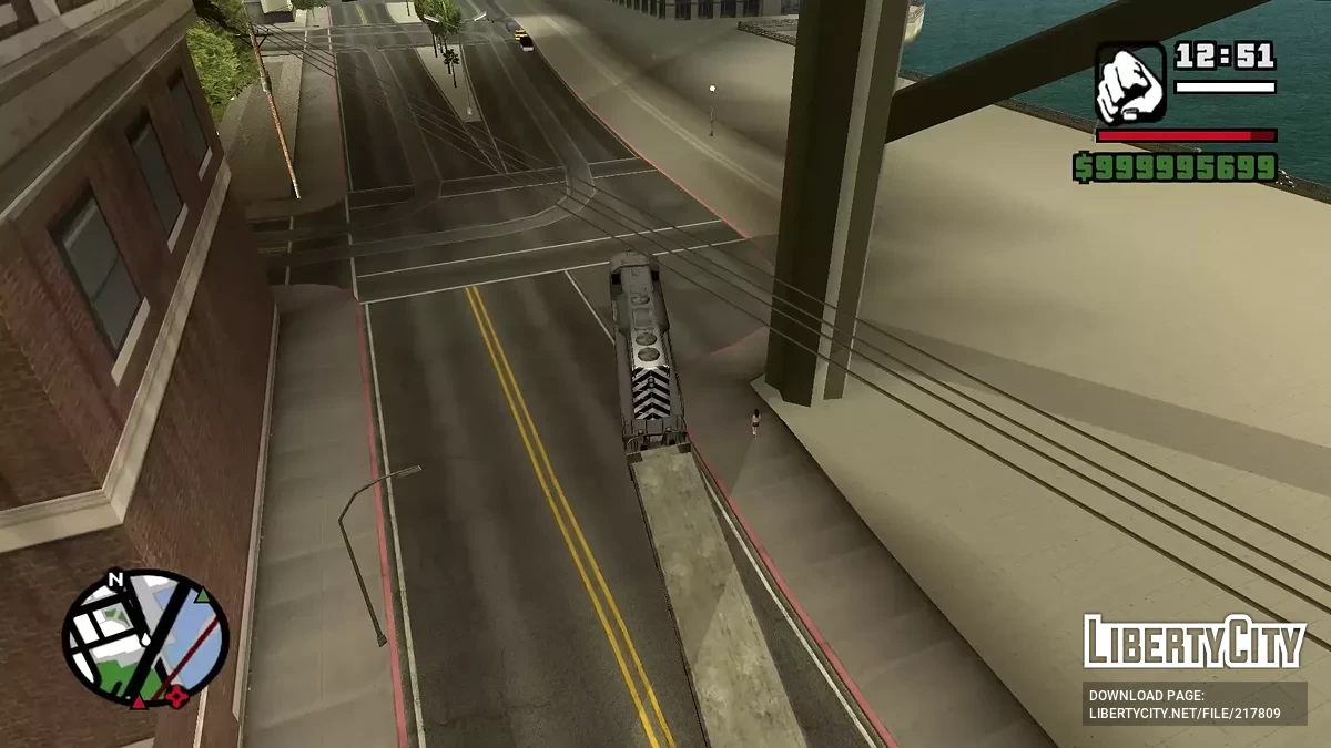 Вантажний потяг як автомобіль / GTA San Andreas