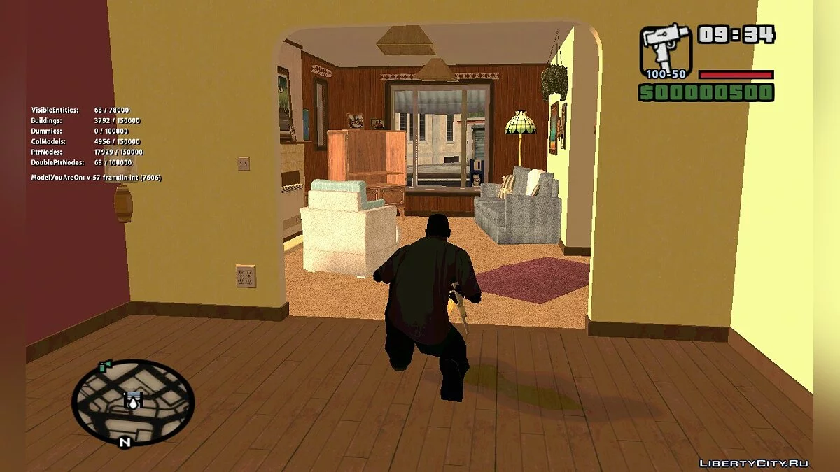 Franklin's House Interior for GTA VISA 3.2 / GTA San Andreas