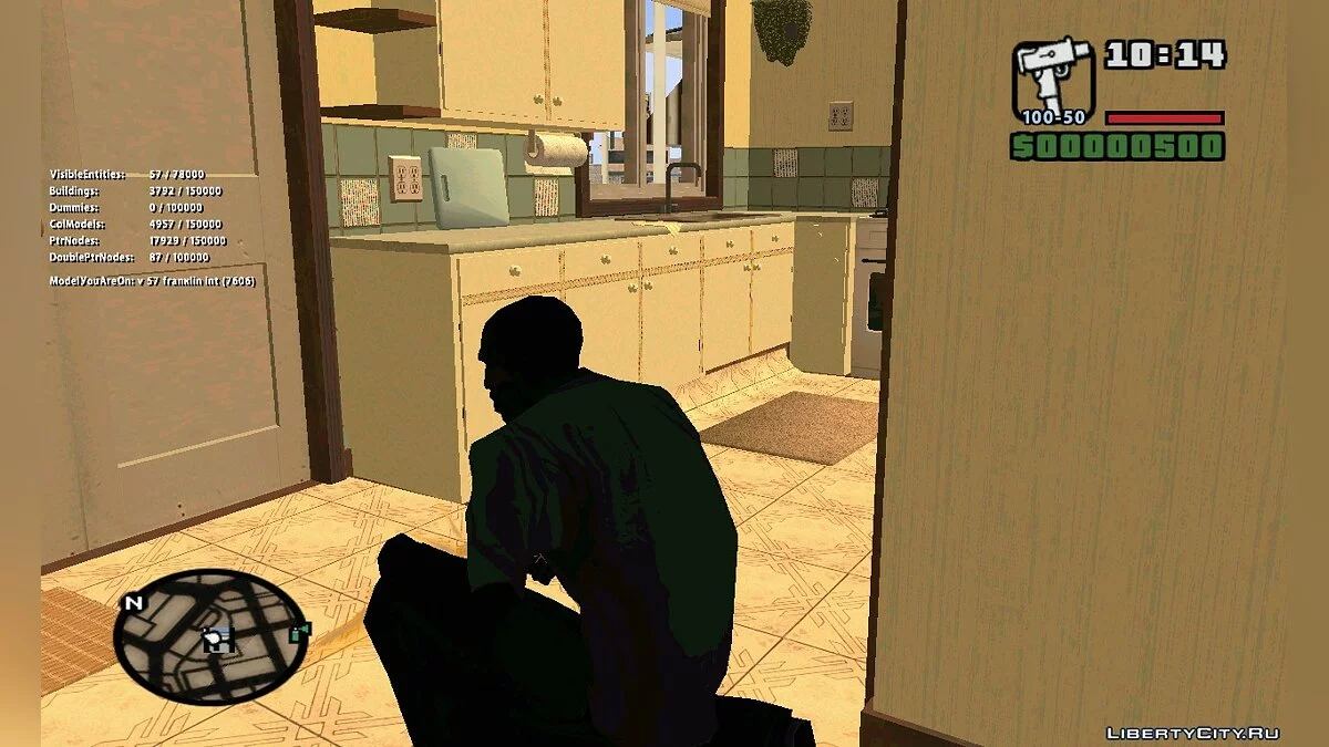 Franklin's House Interior for GTA VISA 3.2 / GTA San Andreas
