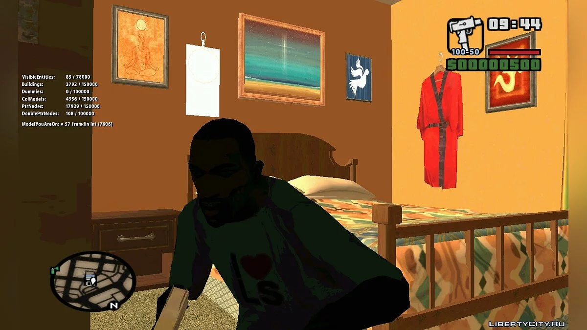 Franklin's House Interior for GTA VISA 3.2 / GTA San Andreas