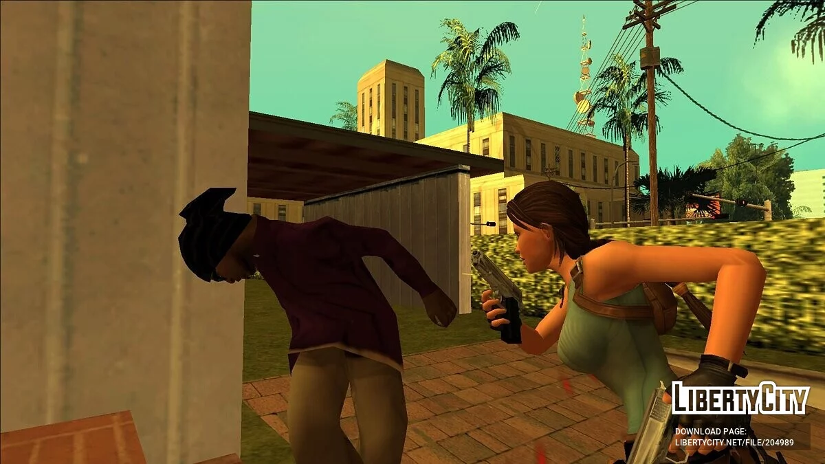 Möglichkeit, als Lara Croft zu spielen / GTA San Andreas