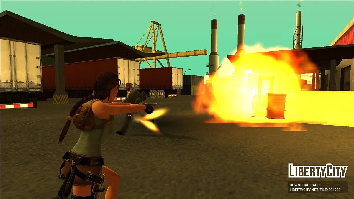 Möglichkeit, als Lara Croft zu spielen / GTA San Andreas