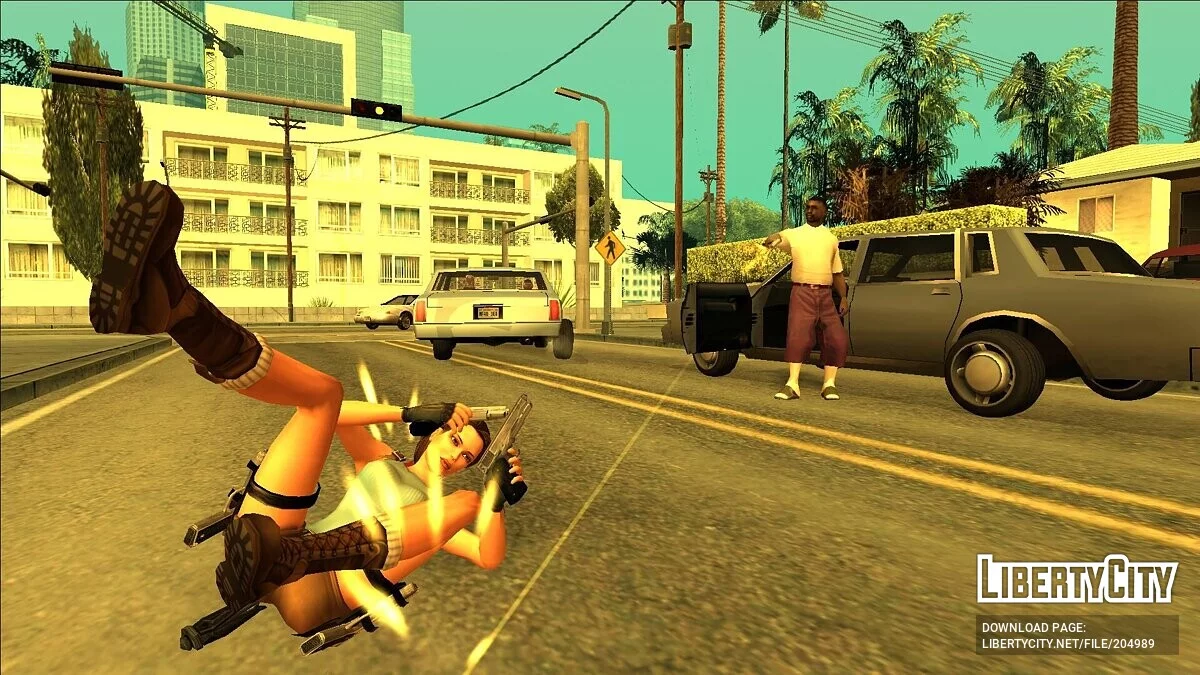 Möglichkeit, als Lara Croft zu spielen / GTA San Andreas