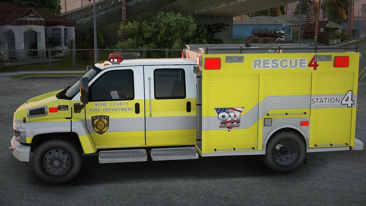 GMC C4500 Topkick BCFD Rescue 4 / GTA San Andreas