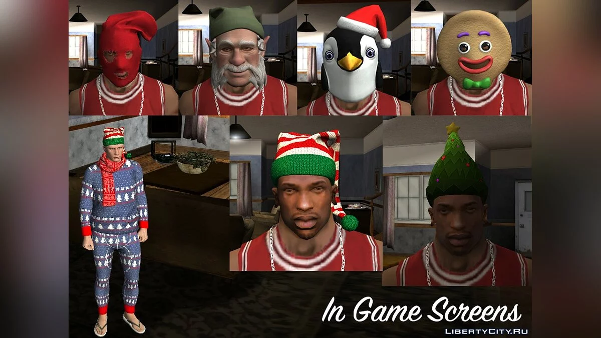 Accesorios Navideños para CJ + Skin Extra | por Reddon / GTA San Andreas