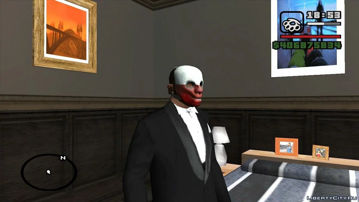 来自《劫 Payday:抢劫》的面具 / GTA San Andreas