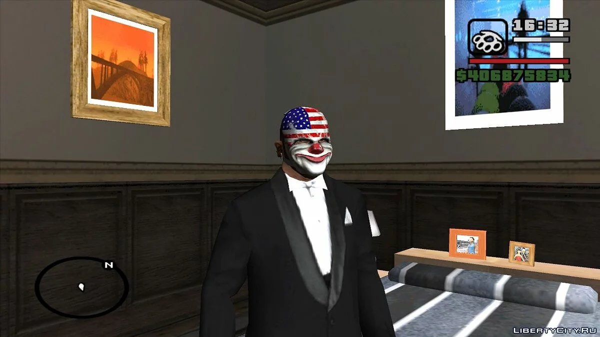 来自《劫 Payday:抢劫》的面具 / GTA San Andreas