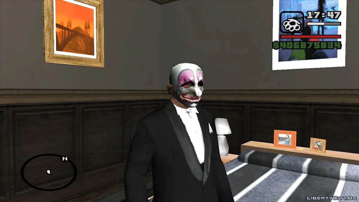 来自《劫 Payday:抢劫》的面具 / GTA San Andreas