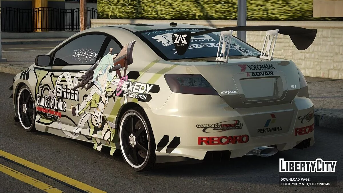 Honda Civic SI Juiced Tuned Shinon Itasha / GTA San Andreas