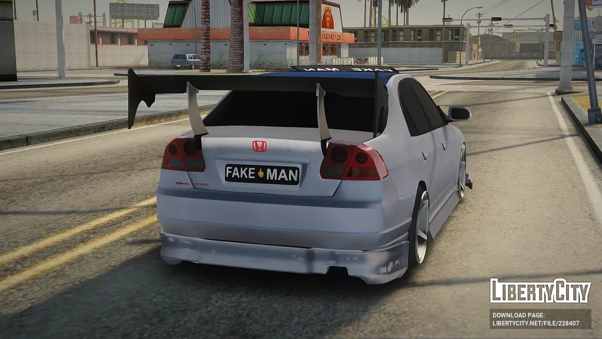Honda Civic Eagle Eye Vollständig Modifiziert / GTA San Andreas