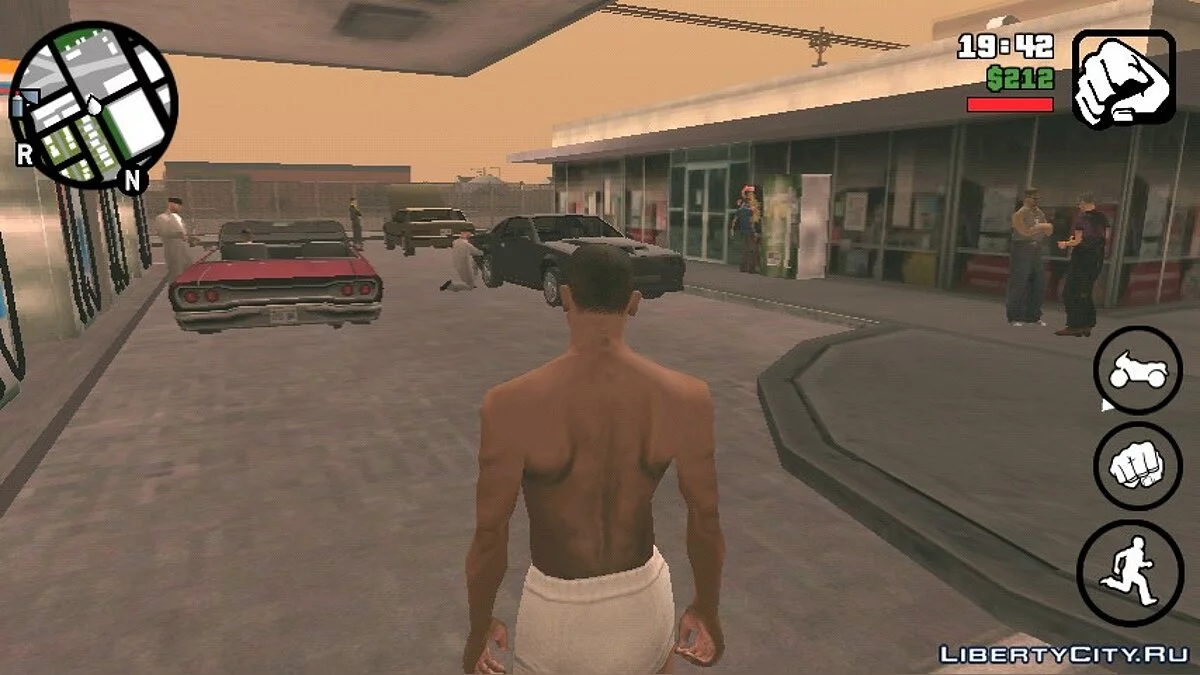 Оживлённая заправка в Лос Сантос (For Android) / GTA San Andreas (iOS, Android)
