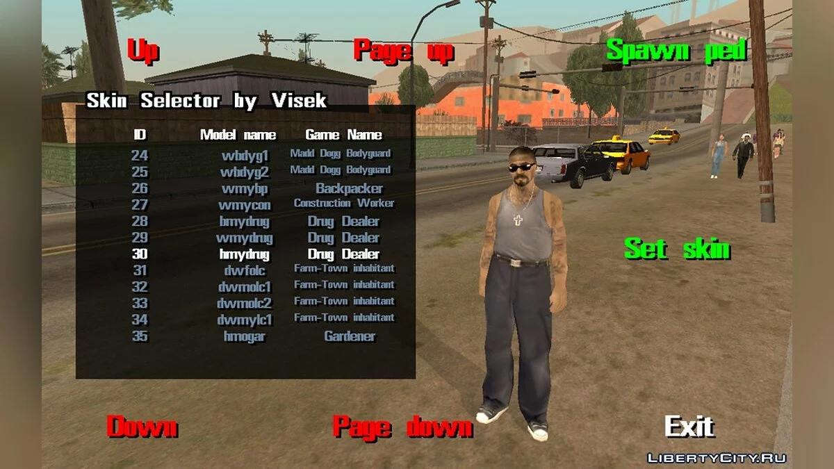 Skin Selector by Visek / GTA San Andreas (iOS, Android)