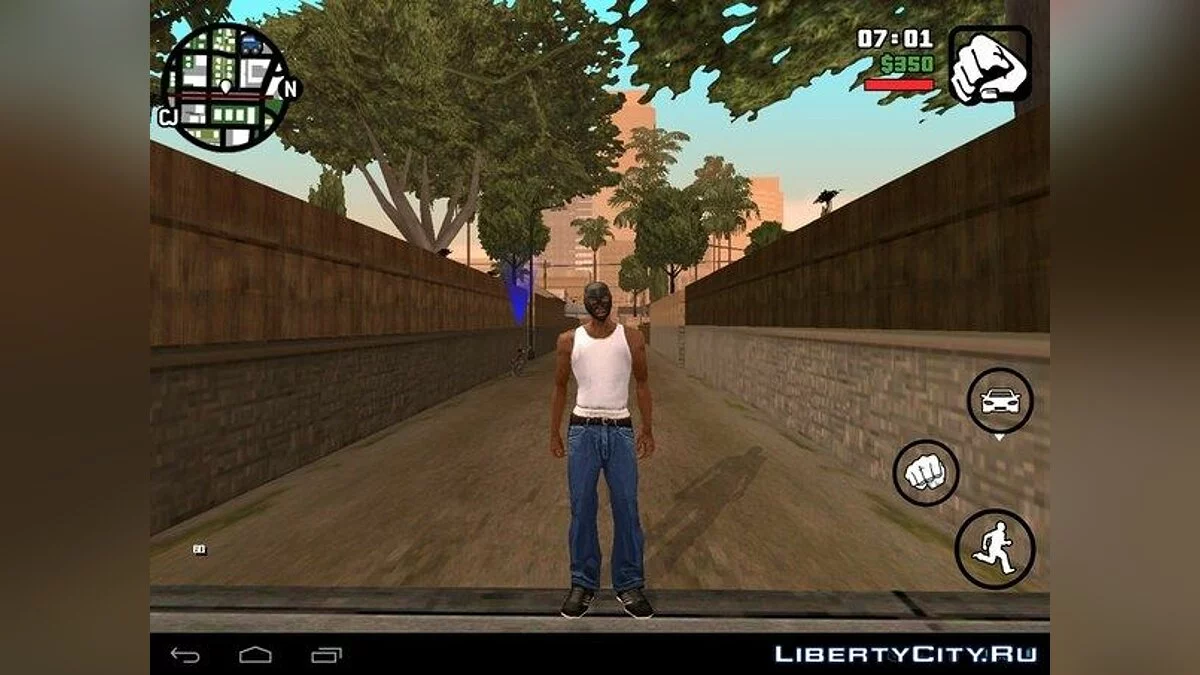 Put on/take off the robber's mask / GTA San Andreas (iOS, Android)