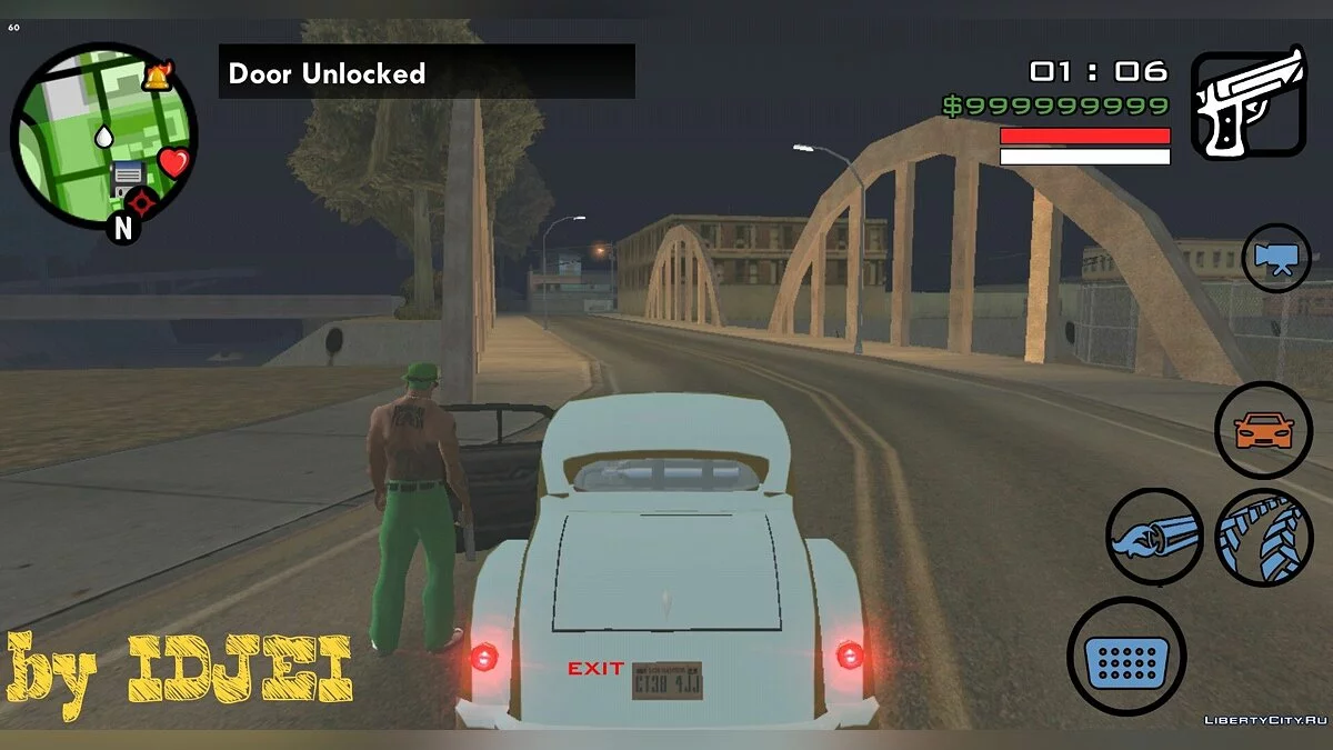 Shoot from the car / GTA San Andreas (iOS, Android)