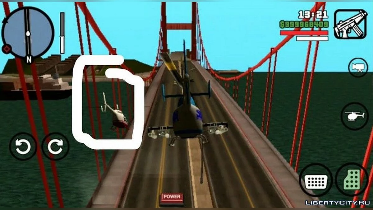 Trafic aérien d'hélicoptères / GTA San Andreas (iOS, Android)