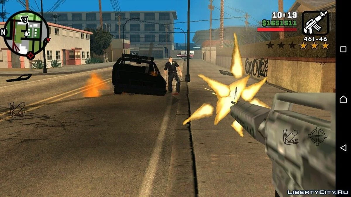 Visão em primeira pessoa / GTA San Andreas (iOS, Android)