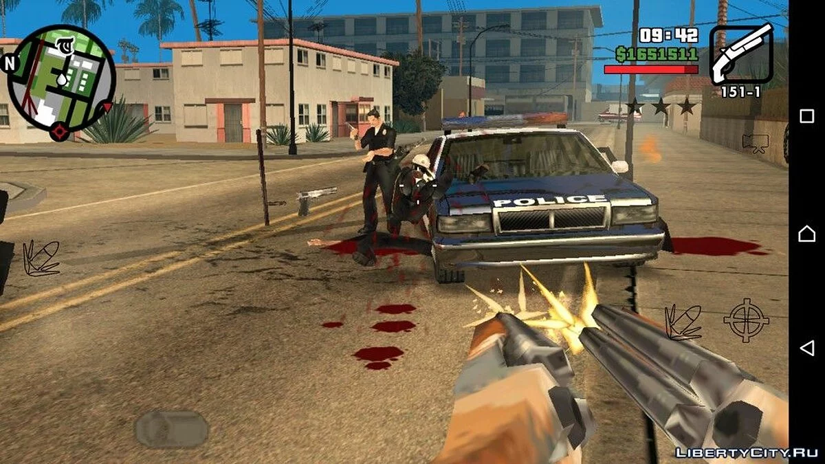 Visão em primeira pessoa / GTA San Andreas (iOS, Android)