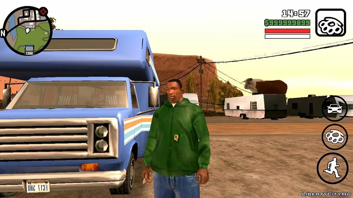 مود رحلة موبايل - منزل على عجلات / GTA سان أندرياس (iOS، أندرويد)