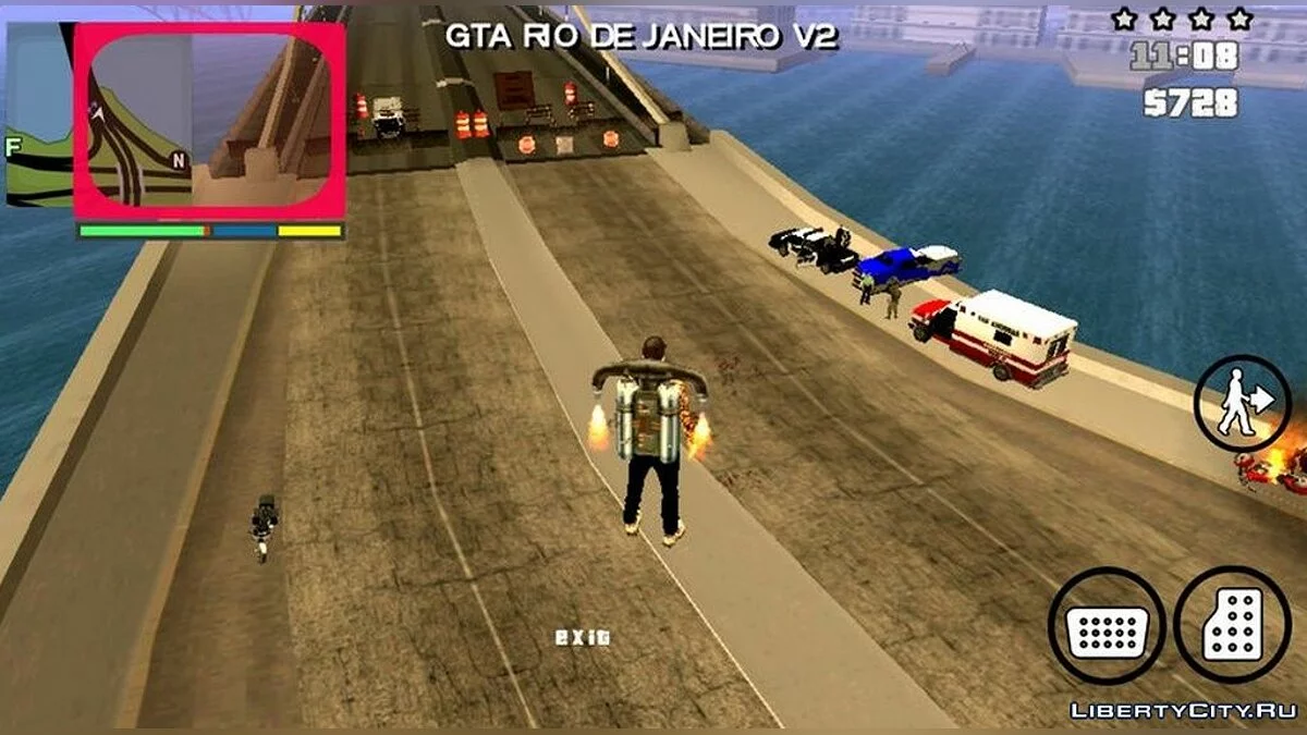 Unfall auf der Brücke in San Fierro / GTA San Andreas (iOS, Android)