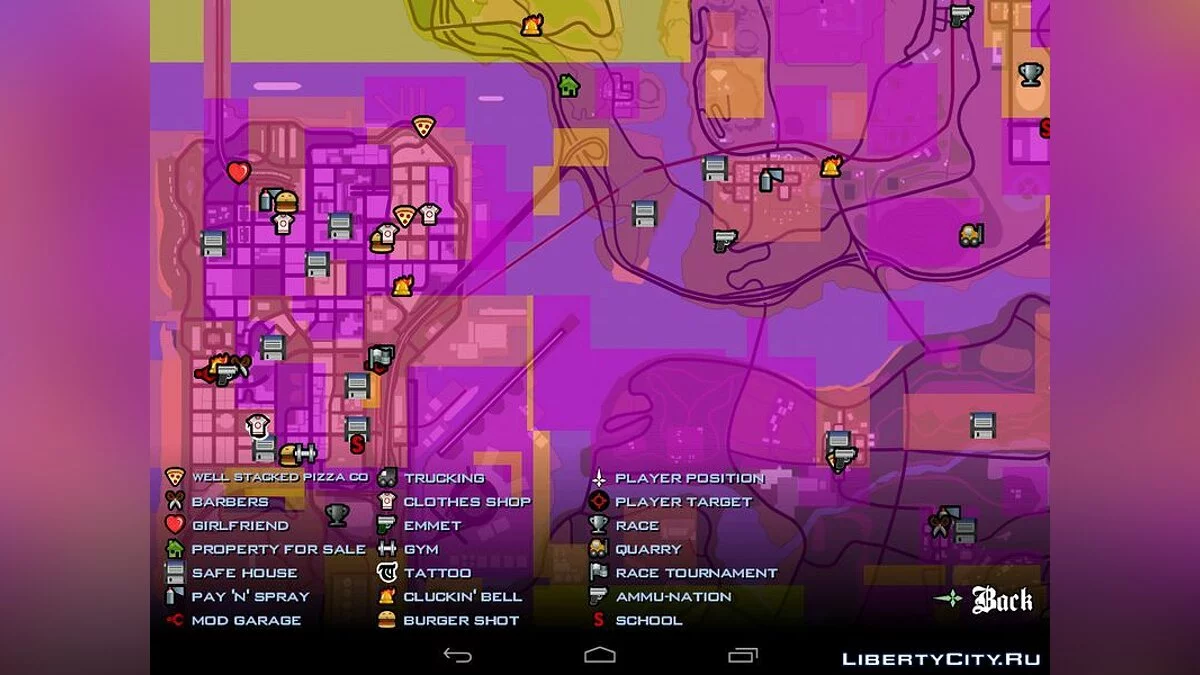 Ganggebiete in ganz San Andreas / GTA San Andreas (iOS, Android)
