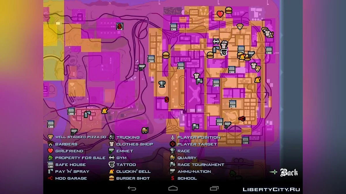 Ganggebiete in ganz San Andreas / GTA San Andreas (iOS, Android)