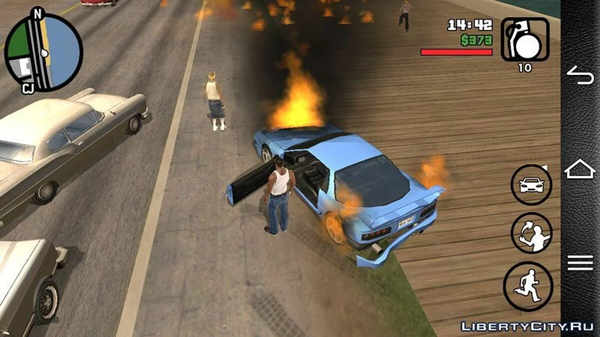 Автомобілі горять як у GTA 4 / GTA San Andreas (iOS, Android)