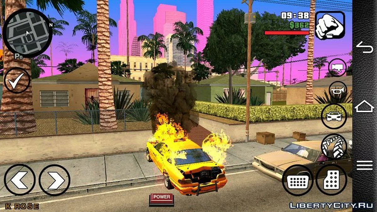 Автомобілі горять як у GTA 4 / GTA San Andreas (iOS, Android)