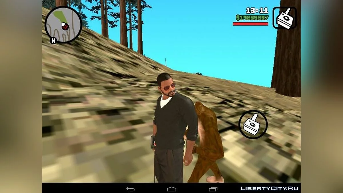 Sasquatch sur la montagne Chiliad / GTA San Andreas (iOS, Android)