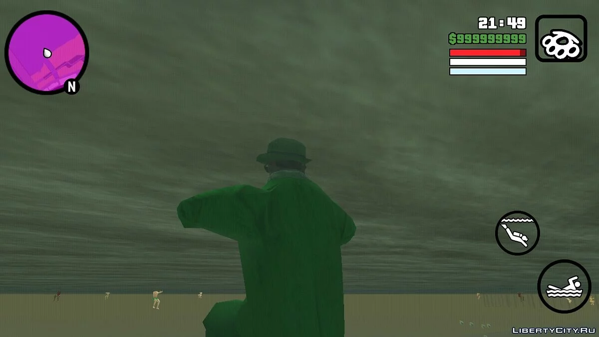 На пляжах люди плавають у воді / GTA San Andreas (iOS, Android)