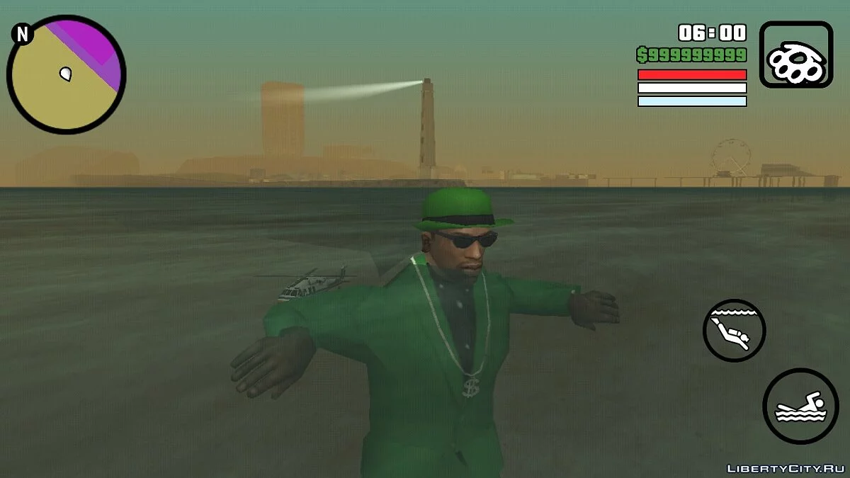 Робочий прожектор на маяку та піраміді / GTA San Andreas (iOS, Android)