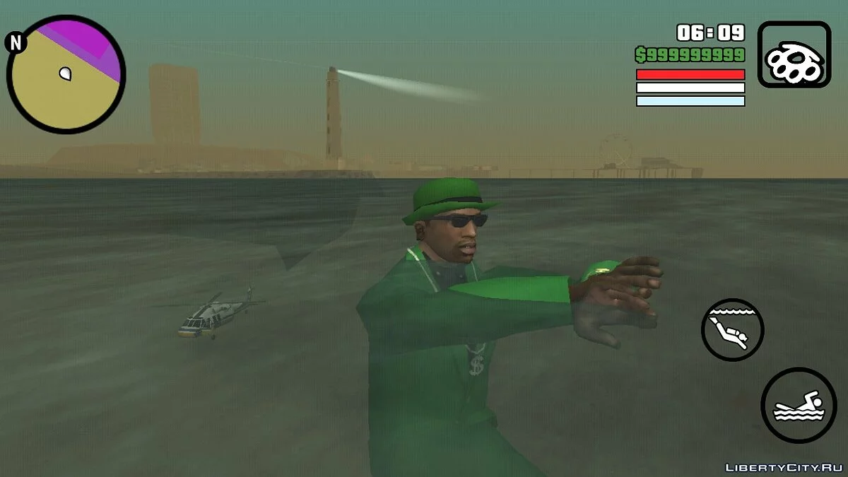 Робочий прожектор на маяку та піраміді / GTA San Andreas (iOS, Android)