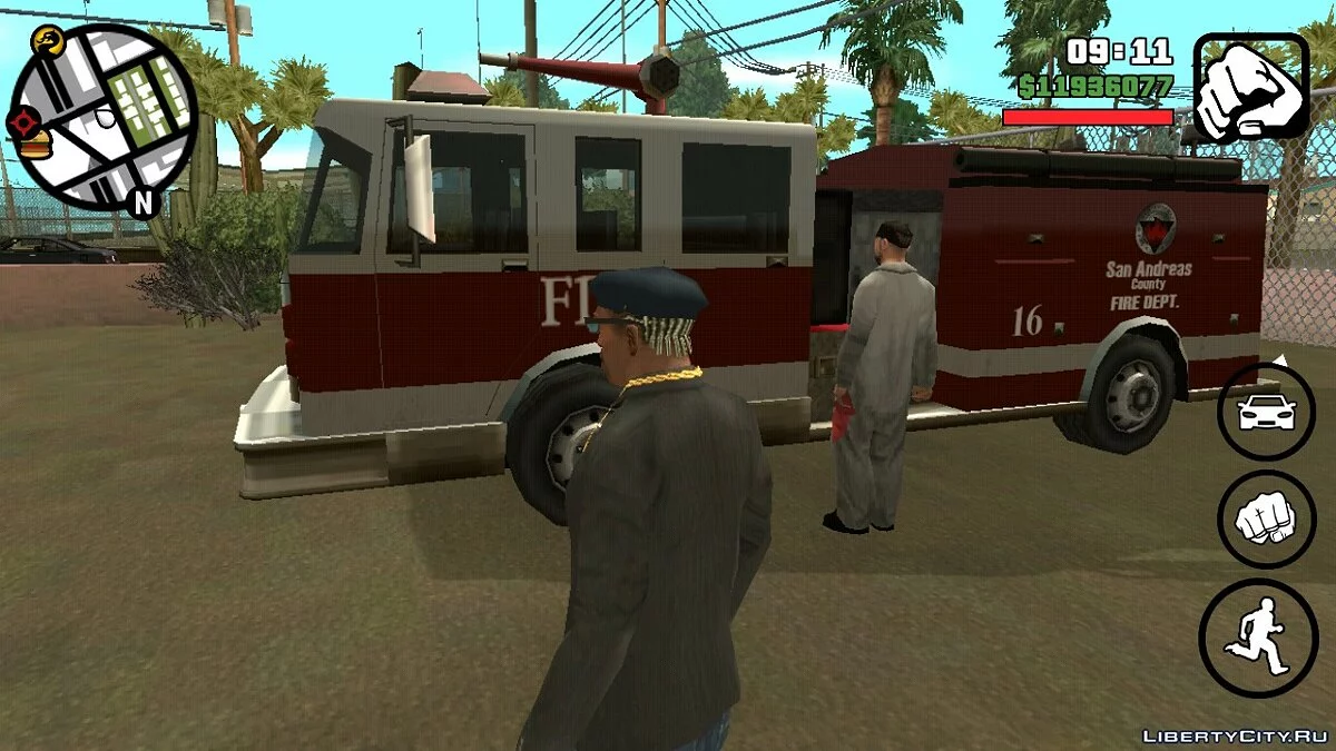 Реалістична пожежна станція в Лас-Вентурасі / GTA San Andreas (iOS, Android)