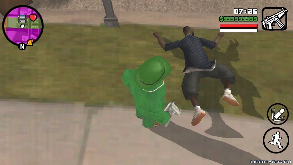Реальное убийство (трупы быстро не исчезают) / GTA San Andreas (iOS, Android)