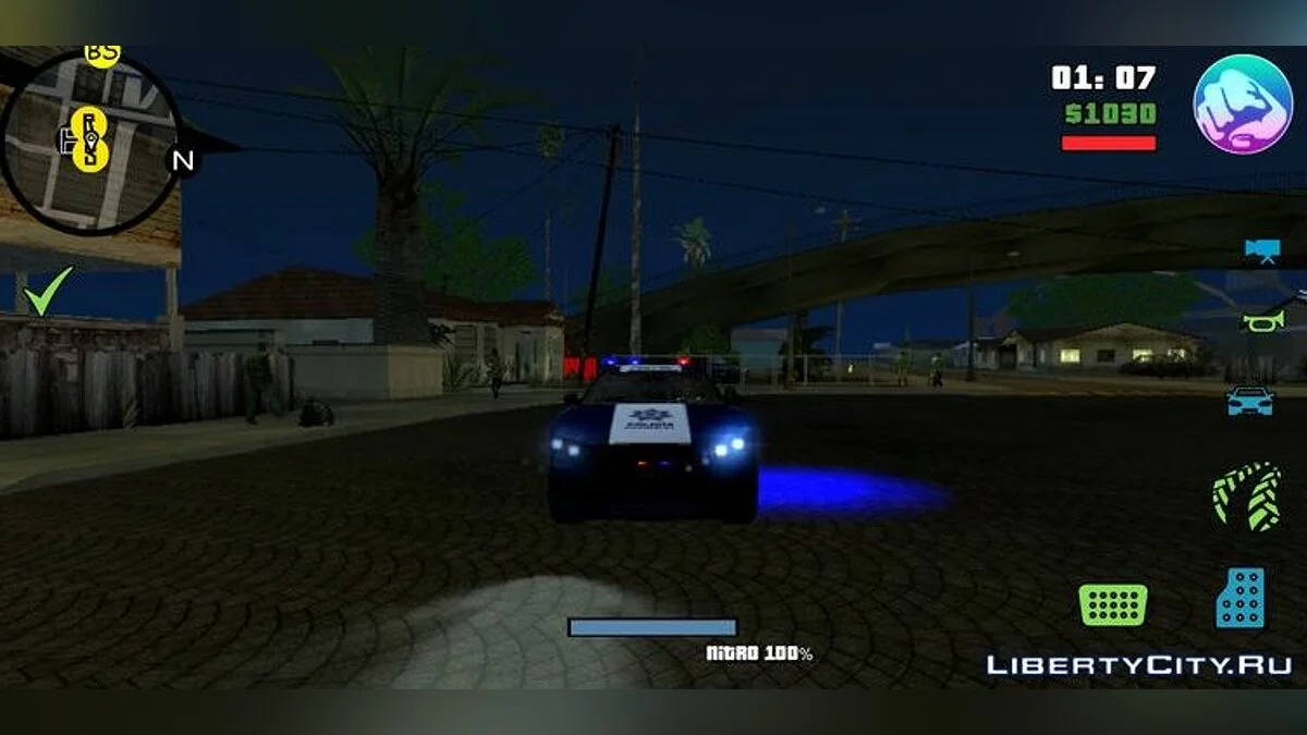 Мигалки на автомобілях / GTA San Andreas (iOS, Android)