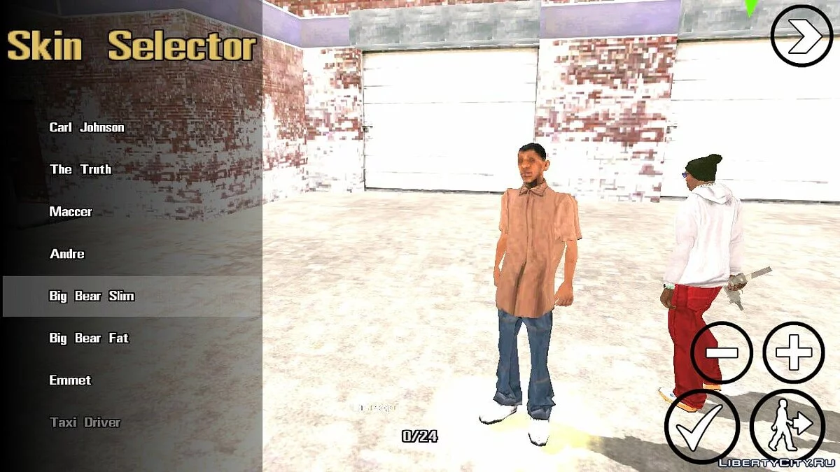 محدد الشخصيات v3 / GTA سان أندرياس (iOS، أندرويد)