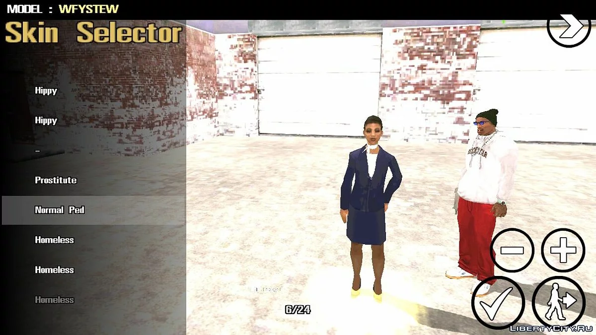 محدد الشخصيات v3 / GTA سان أندرياس (iOS، أندرويد)