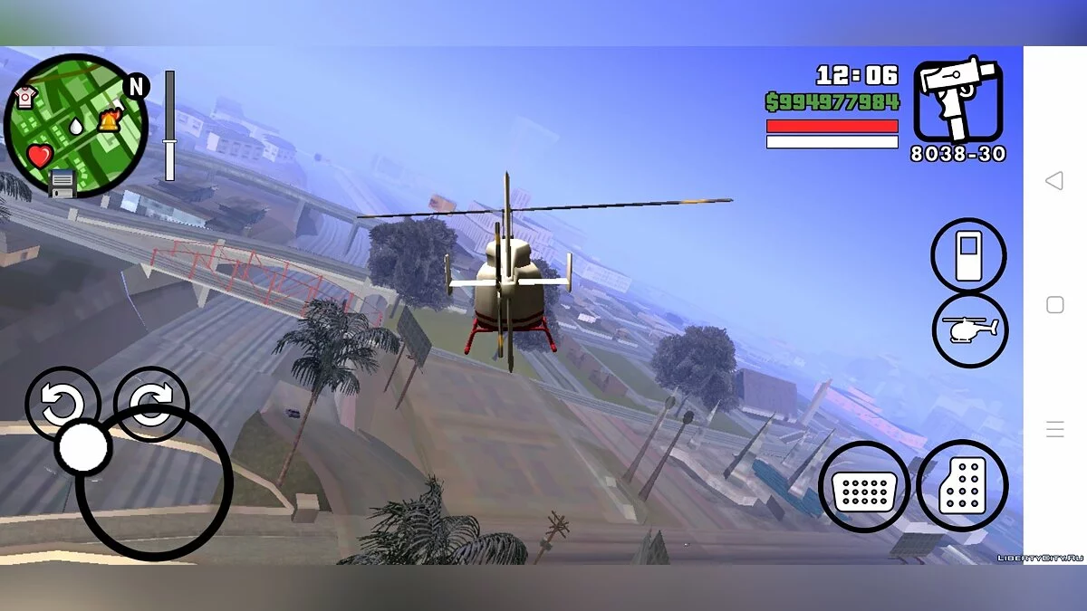Камера під час польоту з GTA 5 / GTA San Andreas (iOS, Android)