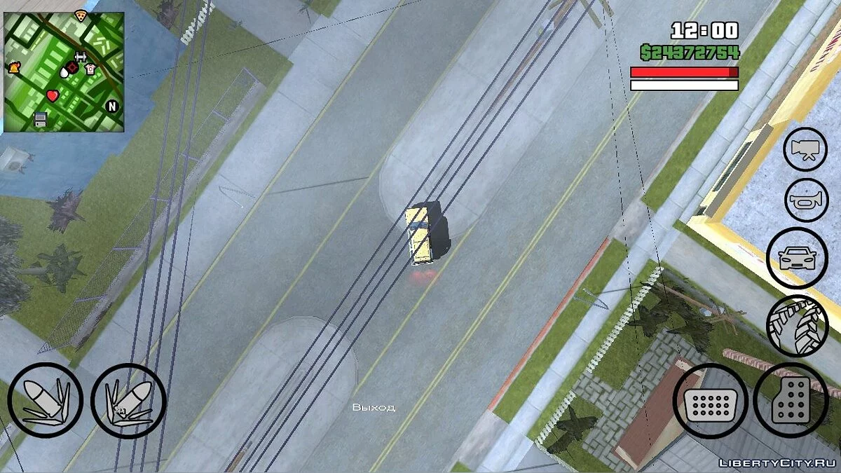 俯视视角,如同GTA 1 / GTA San Andreas (iOS, Android)