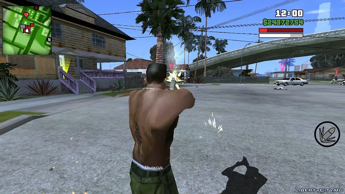 حماية شارع غروف (مهمة CLEO) / GTA سان أندرياس (iOS، أندرويد)