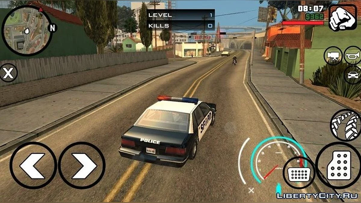 إيقاف مؤقت عداد الوقت في المهام الإضافية / GTA سان أندرياس (iOS، أندرويد)