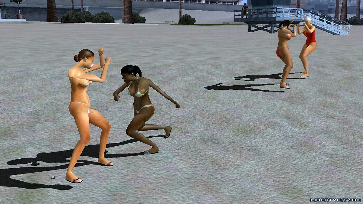 Pelea de chicas en la playa / GTA San Andreas (iOS, Android)