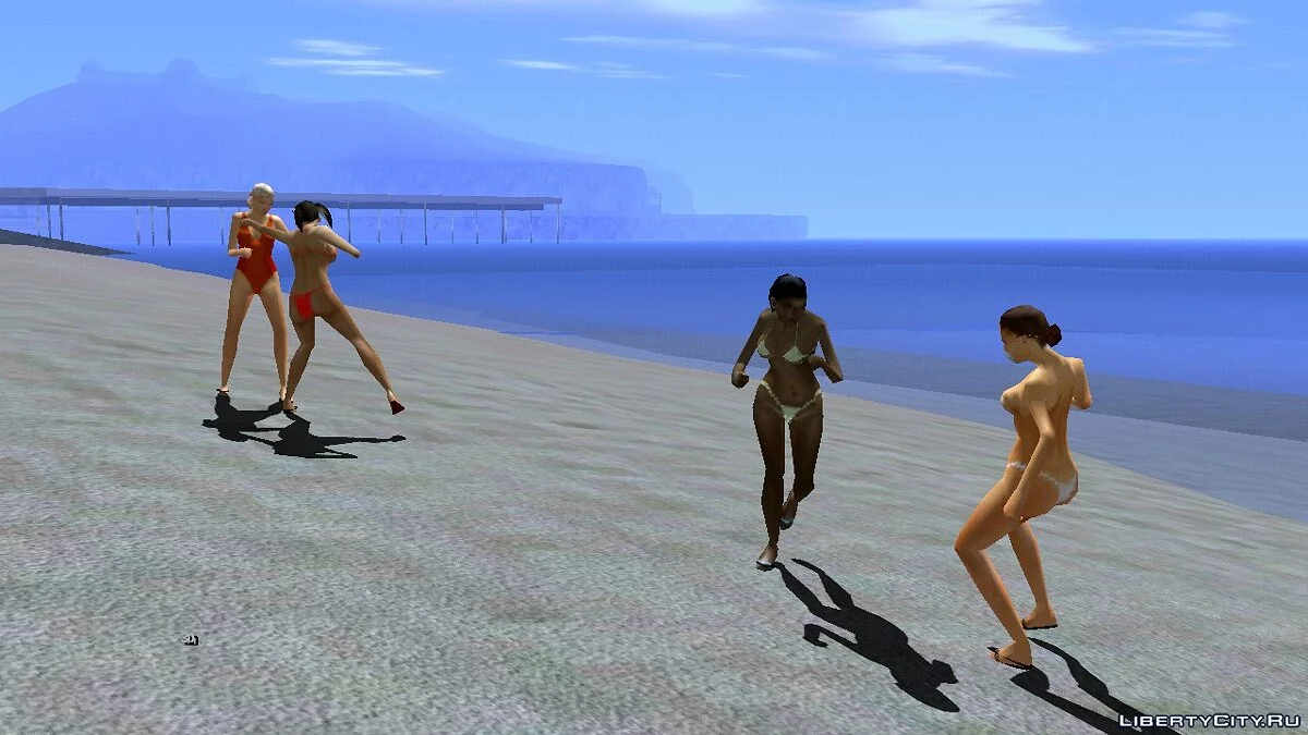 Pelea de chicas en la playa / GTA San Andreas (iOS, Android)
