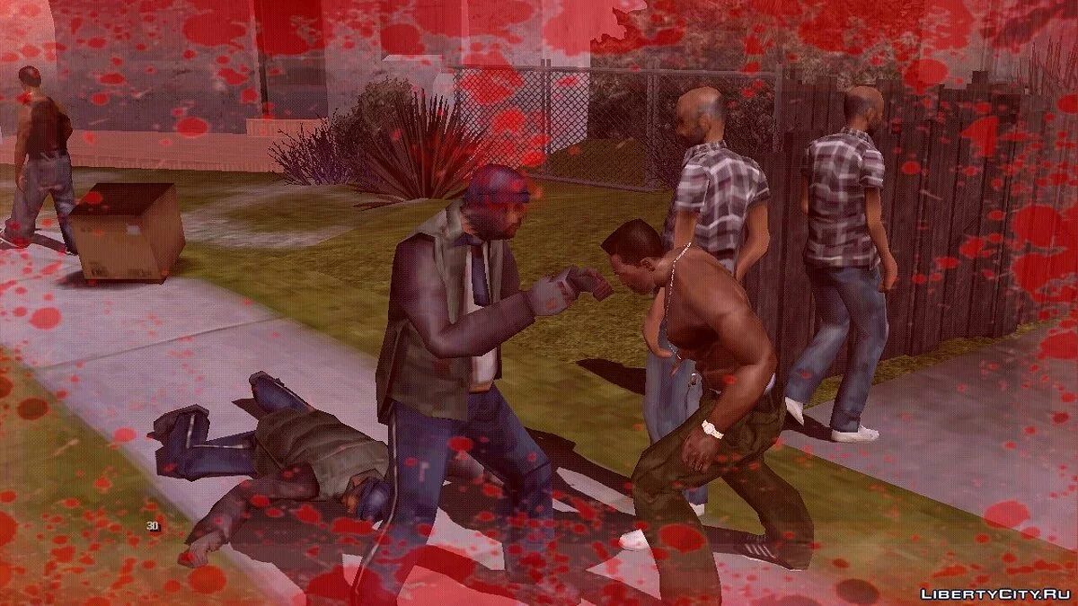 Sangre en la pantalla / GTA San Andreas (iOS, Android)