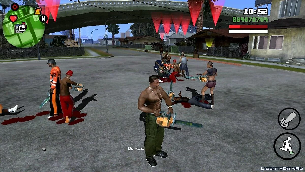 Матч смерті на Grove Street (На бензопилах, CLEO-місія) / GTA San Andreas (iOS, Android)