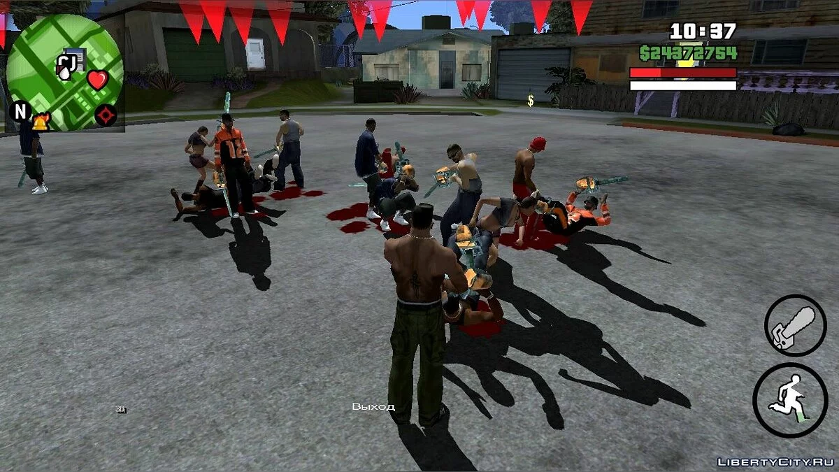 Матч смерті на Grove Street (На бензопилах, CLEO-місія) / GTA San Andreas (iOS, Android)
