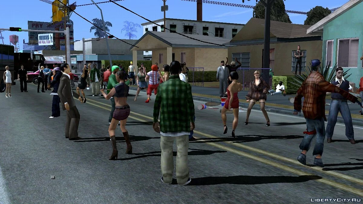 حفلة كبيرة بالقرب من منزل بيغ سموك / GTA سان أندرياس (iOS، أندرويد)