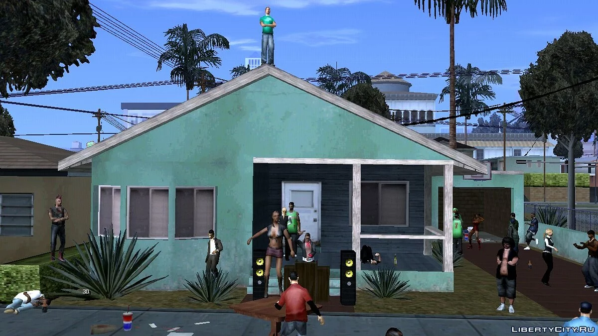 حفلة كبيرة بالقرب من منزل بيغ سموك / GTA سان أندرياس (iOS، أندرويد)
